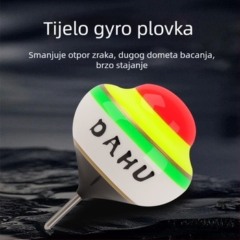 Gyro Aibo plovak za ribolov na stijeni – drveni, bez olova, samostojeći, vanjska montaža, osjetljiv u oblačne dane