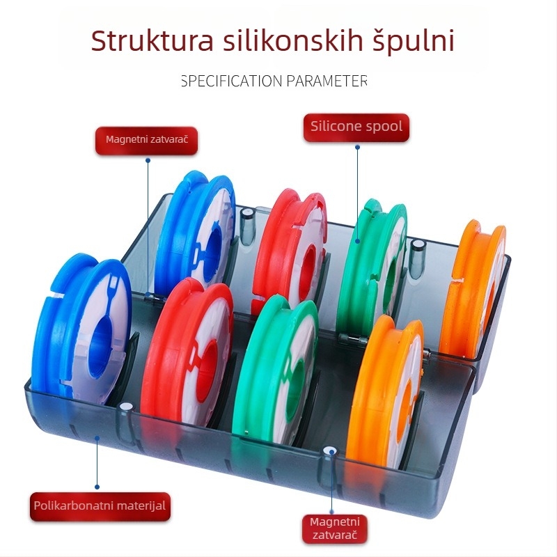 Jinwei Silikonska Kutija za Glavnu Liniju, Velika Kapaciteta, 4-16 Koluta