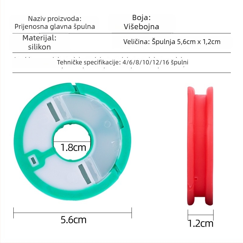 Jinwei Silikonska Kutija za Glavnu Liniju, Velika Kapaciteta, 4-16 Koluta