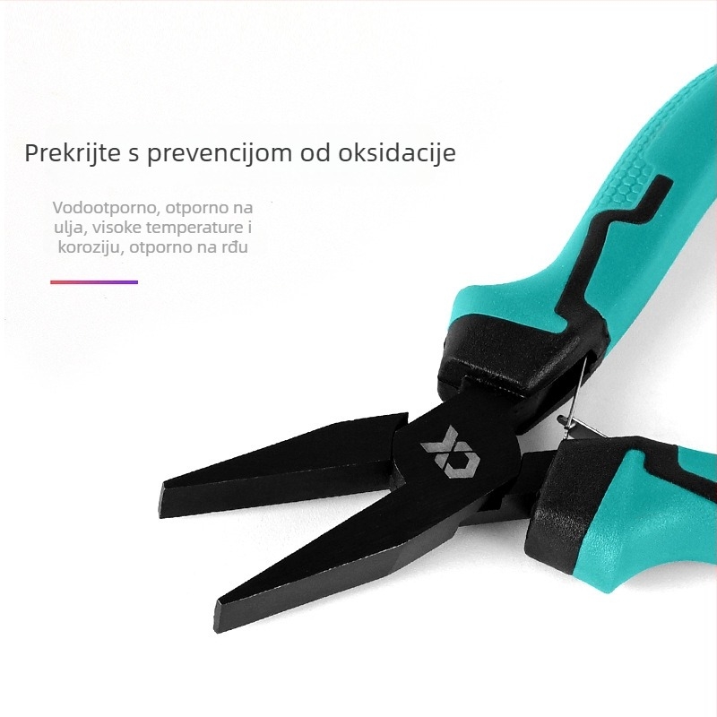 Višenamjenski ribolovni kliješta s plosnatim vrhom, alat za vezivanje udice, kliješta za liniju, krom-vanadij čelik