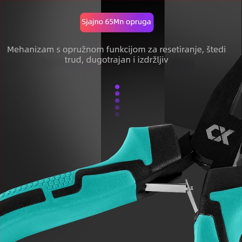 Višenamjenski ribolovni kliješta s plosnatim vrhom, alat za vezivanje udice, kliješta za liniju, krom-vanadij čelik