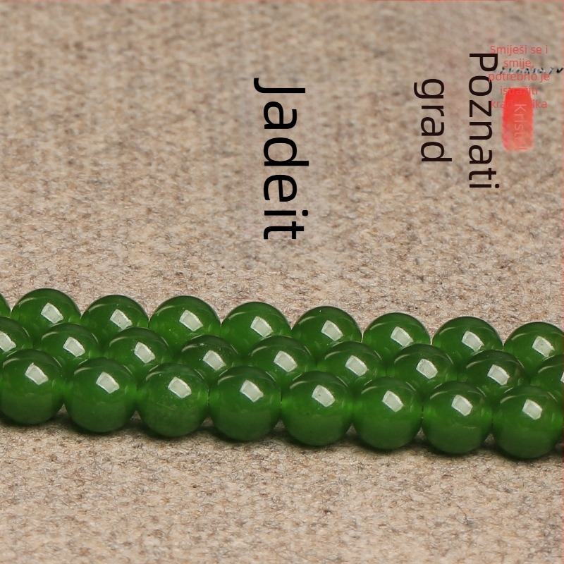 Labave perle od umjetnog jadeita, polirane, prirodni stil, plemeniti uzorak