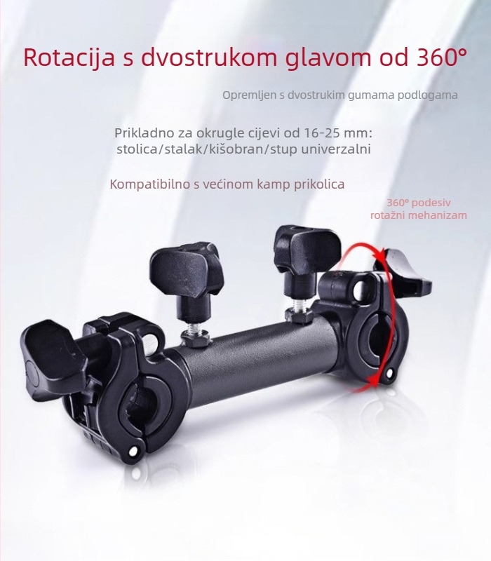 Chaoyu europska stil ribarske stolice s nosačem kišobrana – Pribor za kišobran, multifunkcionalni nosač kišobrana za ribolov, ABS + čelična cijev, univerzalni konektor