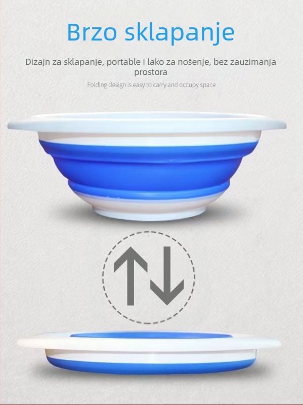 Sklopiva posuda za mamac za ribolov, prijenosna plastična posuda, Purple marka