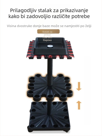 Kawa podna držač za štapove za pecanje s 24 rupa i rolom, ABS