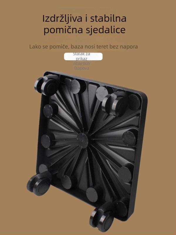 Kawa podna držač za štapove za pecanje s 24 rupa i rolom, ABS