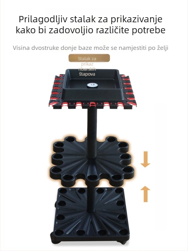 Kawa podna držač za štapove za pecanje s 24 rupa i rolom, ABS