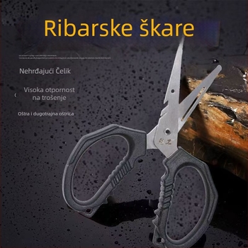 Vanjske škare za ribolov, nehrđajući čelik, višenamjenski rezač linije, podrijetlo Kina