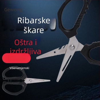 Vanjske škare za ribolov, nehrđajući čelik, višenamjenski rezač linije, podrijetlo Kina