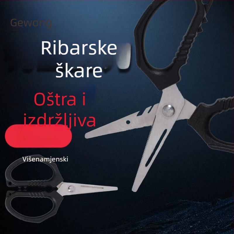 Vanjske škare za ribolov, nehrđajući čelik, višenamjenski rezač linije, podrijetlo Kina