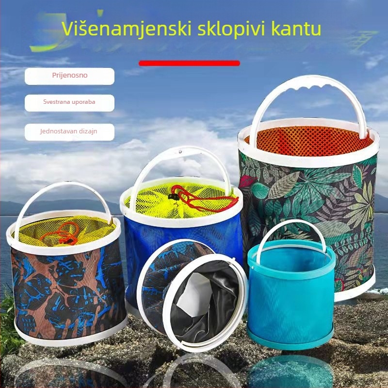 Prijenosna sklopiva kanta od platna za auto i ribolov