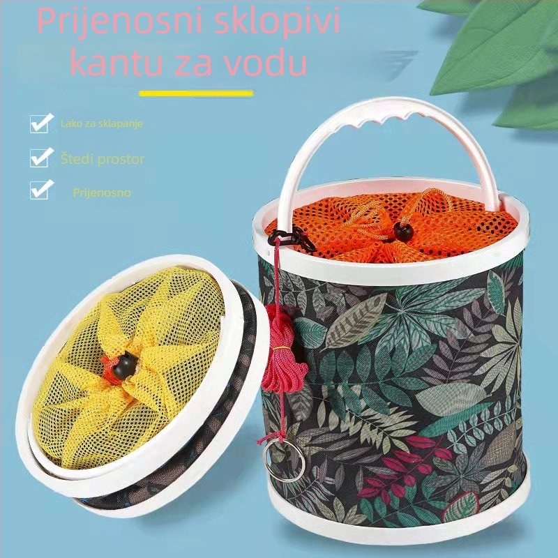 Prijenosna sklopiva kanta od platna za auto i ribolov
