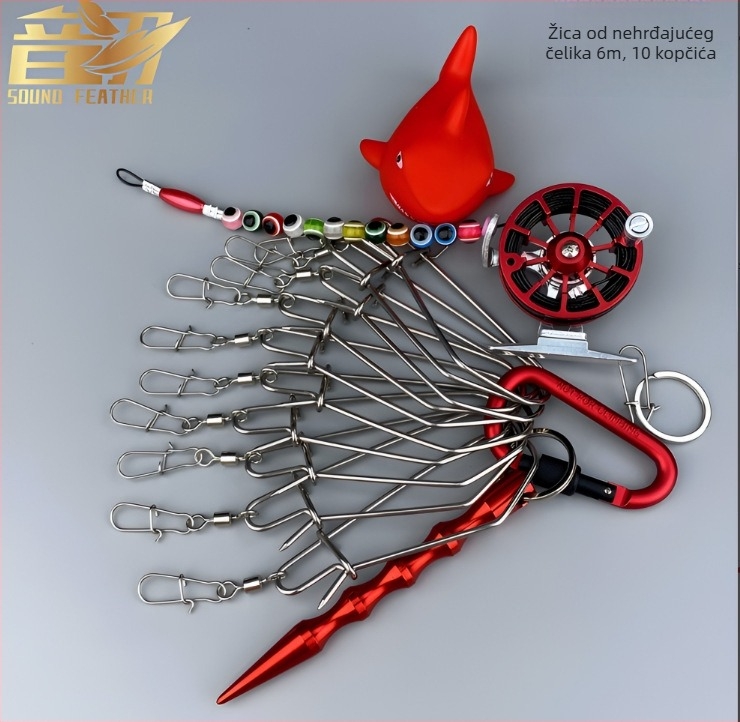 Yin Yu Nadograđeni nehrđajući čelični zaključak za žive ribe – Pribor za varalice, kvadratni dizajn, produženo skladištenje