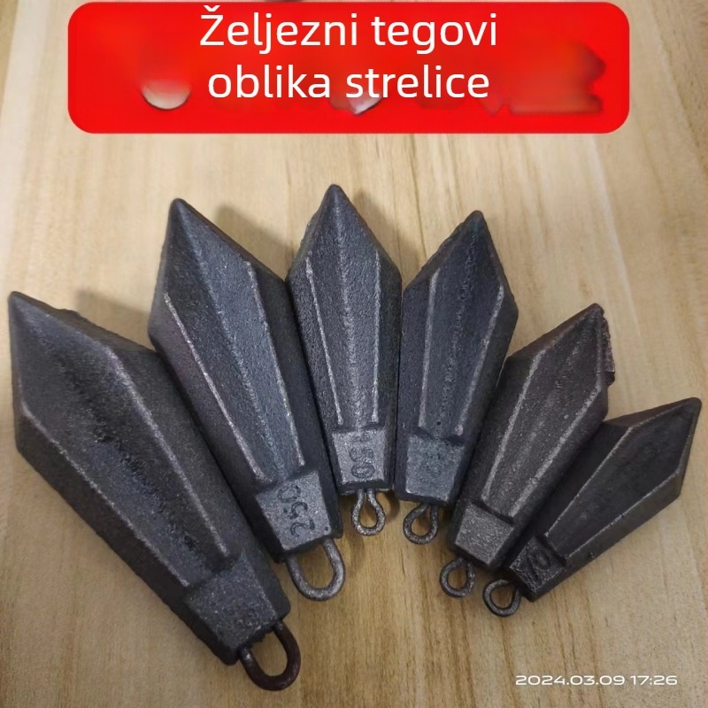 Željezni uteg darta s prstenom za morski i lagani ribolov, kod 21254