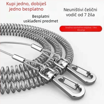 Sigurnosni kaiš za štap za ribolov od čelične žice, zaštita od ispada (Materijal: čelična žica; Podrijetlo: Kina)