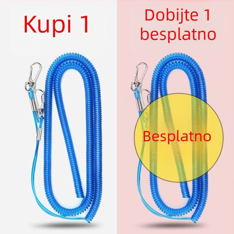 Sigurnosni kaiš za štap za ribolov od čelične žice, zaštita od ispada (Materijal: čelična žica; Podrijetlo: Kina)