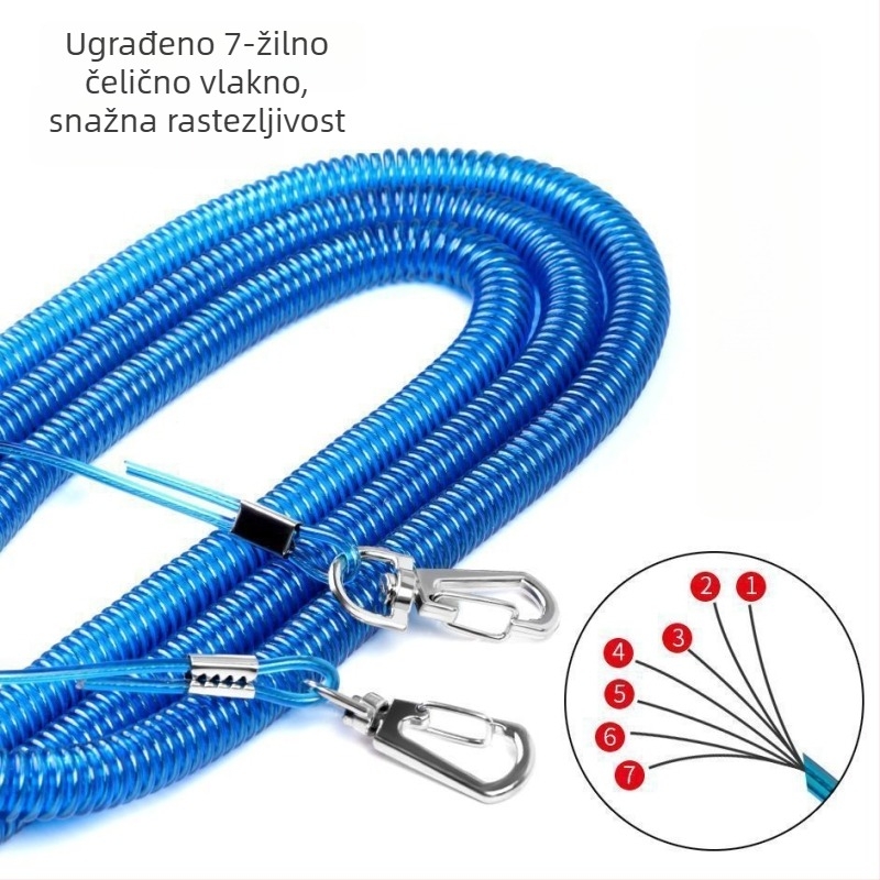 Sigurnosni kaiš za štap za ribolov od čelične žice, zaštita od ispada (Materijal: čelična žica; Podrijetlo: Kina)