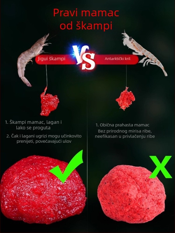 Primamka za ribolov sa škampima — svježa škampi mamac, čista škampi mamac, najlonska konstrukcija (Brand: Explore; Materijal: Nylon; Tip mamca: baziran na škampima)