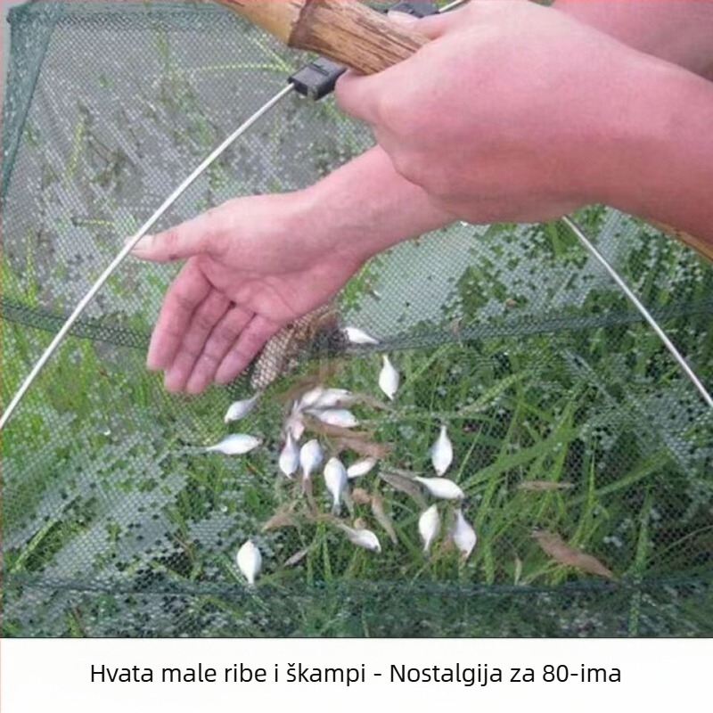 Škampova mreža – otvorena konstrukcija, sklopiva podizna mreža, škampi kavez, alat za mrežne ribolov (Marka: Drugo; Materijal: Drugo)