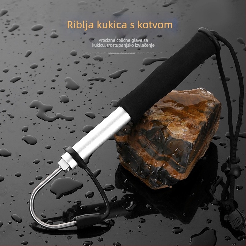 Proširivi alat za ledolovni ribolov s ankrom i vilicastim hvatačem — aluminijeva legura, nehrđajući čelik