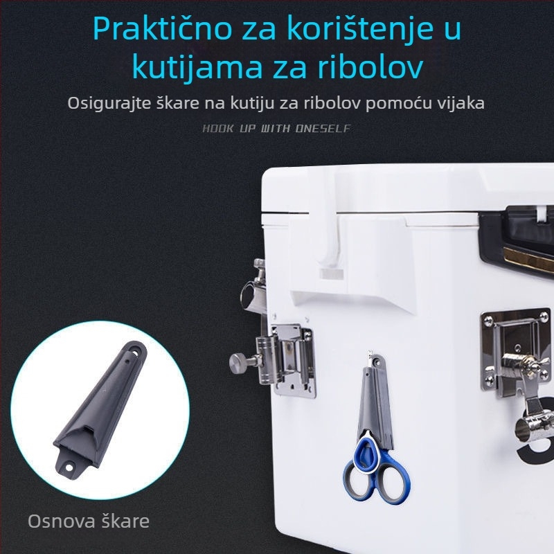 Trostruki multifunkcionalni alat za ribolov od nehrđajućeg čelika: rezač za olovni sloj, rezač ribarske linije i male škare