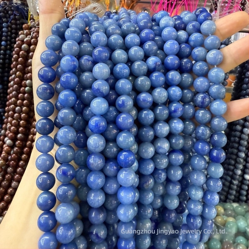 Marge od Aventurin Jade – slobodne perle, polirane fasetirane kuglice, originalni dizajn