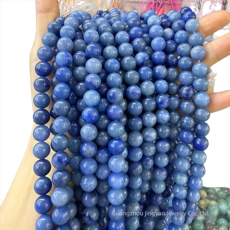 Marge od Aventurin Jade – slobodne perle, polirane fasetirane kuglice, originalni dizajn