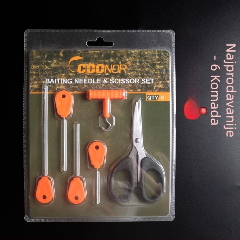 Europski stil seta alata za ribolov s bušilom, pinom za čvorove i škaricama za povlačenje žice (Brand: Tulino; Podrijetlo: Kina; Materijal: PVC+metal)