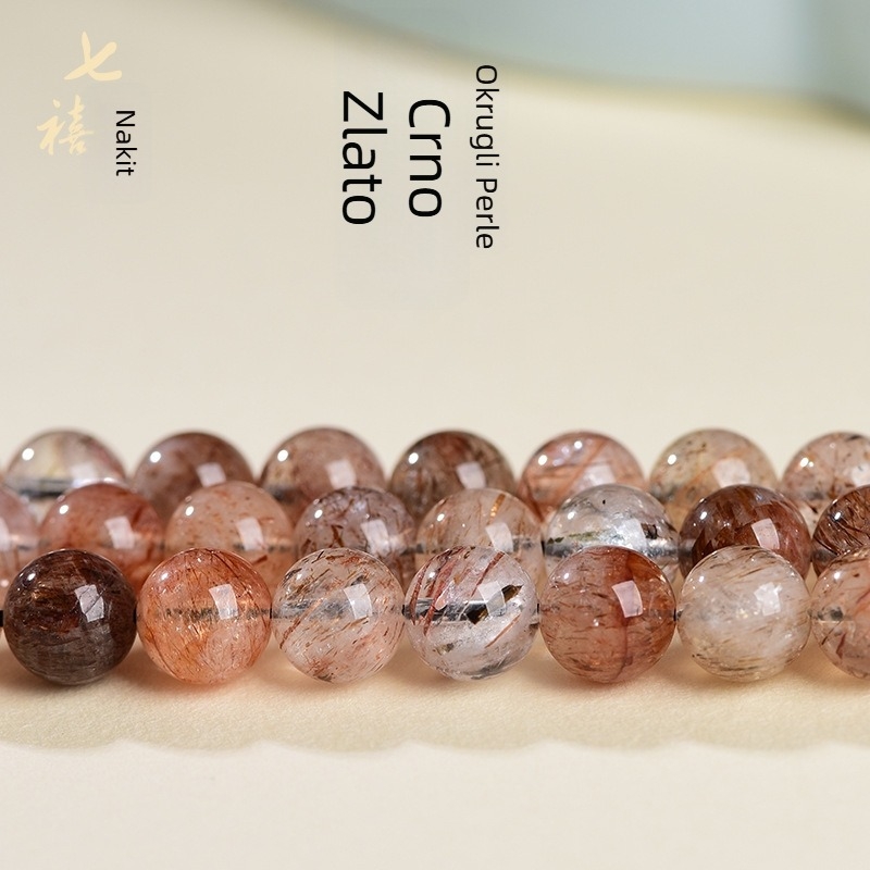 Raspršane perle od Black Gold Super Seven kristala, DIY polu završni, originalni totem dizajn, rezanje brušenje poliranje