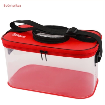 Prozirna EVA kanta za ribu – sklopiva, vidljivo stanje riba, prozračni dizajn s ventilacijom