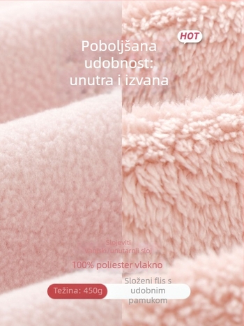 Dječja bezrukavna vesta s flis podstavom, debela, unisex, zatvarač, 100% poliester