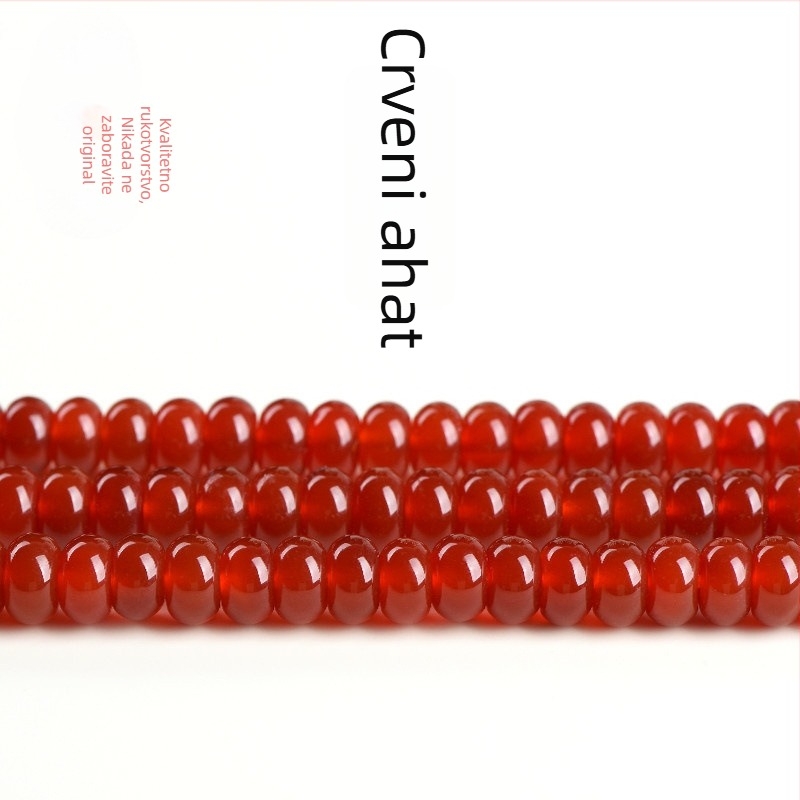 DIY nakit kuglice — ahat disk kuglice, s perljanim premazom, prirodni stil, plemeniti uzorak