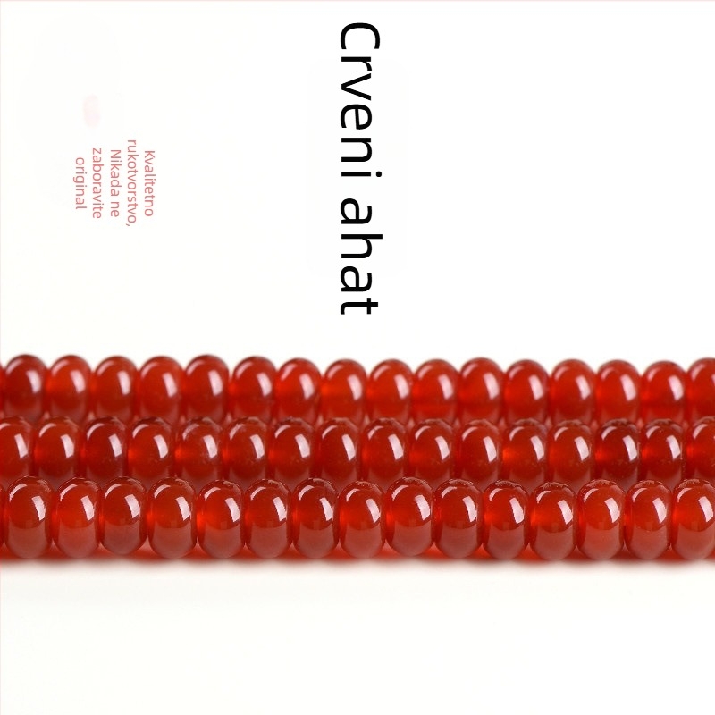 DIY nakit kuglice — ahat disk kuglice, s perljanim premazom, prirodni stil, plemeniti uzorak