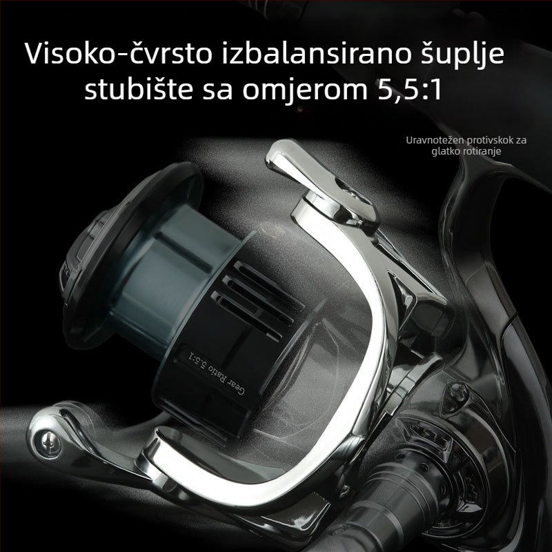 Songchuan metalni kolut za ribolov – plitka špulja, bez praznine, duga bacanja