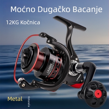 Kalio špining navijač s potpuno metalnom špulom, 12+1 ležajeva, sklopiva metalna ručica