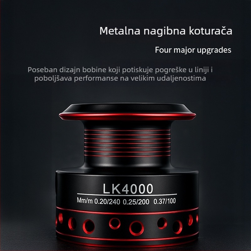 Kalio špining navijač s potpuno metalnom špulom, 12+1 ležajeva, sklopiva metalna ručica