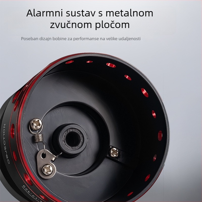 Kalio špining navijač s potpuno metalnom špulom, 12+1 ležajeva, sklopiva metalna ručica