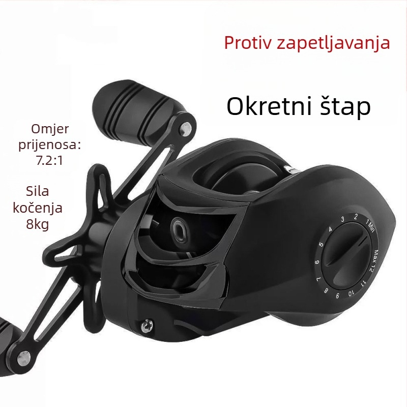 Ribički kolut s magnetskom kočnicom za duga bacanja, ribolov na ledu, zaštita od puknuća najlona