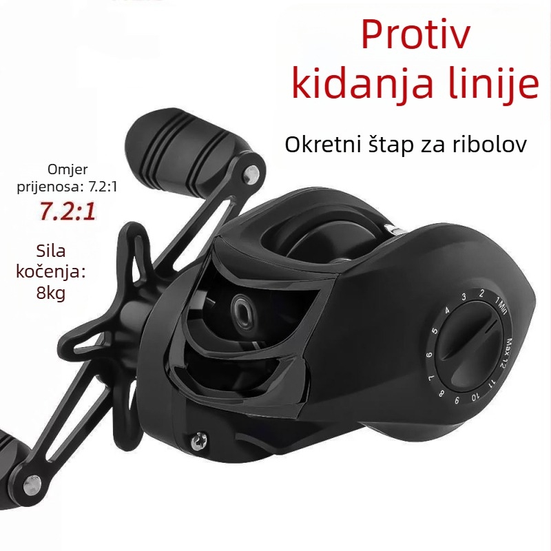 Ribički kolut s magnetskom kočnicom za duga bacanja, ribolov na ledu, zaštita od puknuća najlona