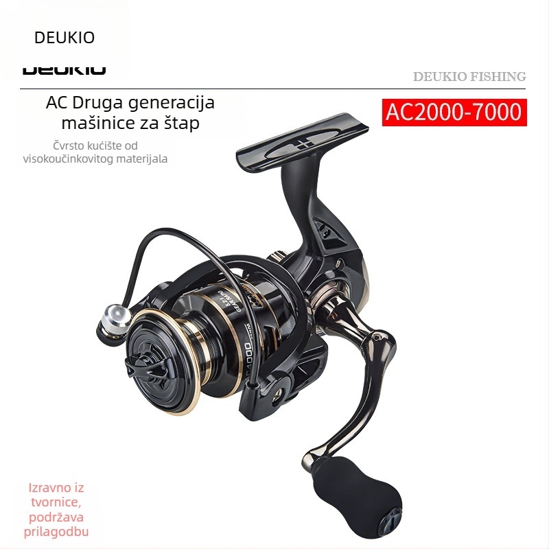 Deukio spinning kolut, potpuno metalna konstrukcija, dugi bacaji, pogodno za slatkovodne i slane vode