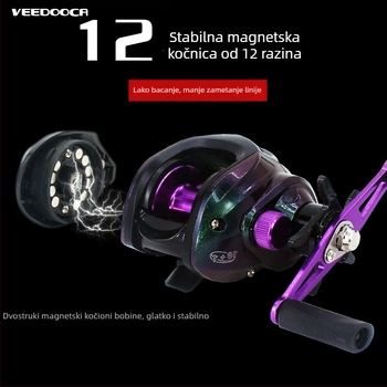 Water drop reel — Marka Veedooca/veduka; Materijal navoja: aluminijska legura; Glavni materijal: najlon; Kategorija: ribolovni kolut; Pakiranje: kutija; Količina u kutiji: 50