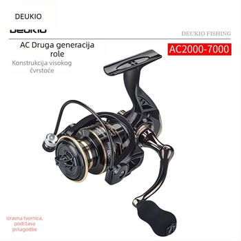 Spinning kolut DEUKIO/Fun, potpuno metalna konstrukcija, dugi domet bacanja, pogodan za slanu vodu