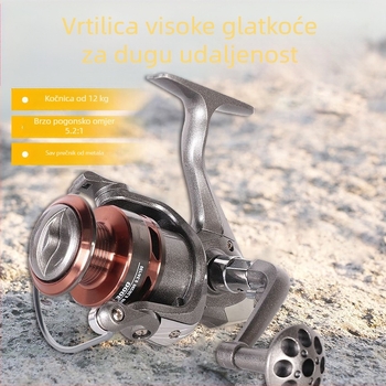 Sve-metalni spin kolut Giant Fin King za morski ribolov