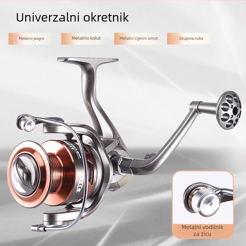 Sve-metalni spin kolut Giant Fin King za morski ribolov