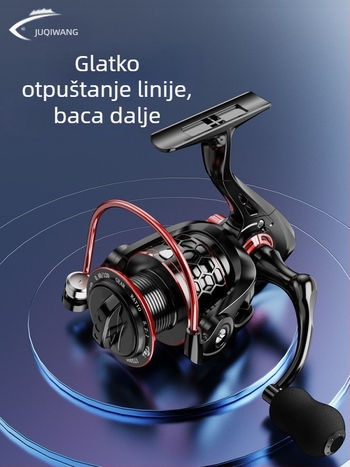 Špin kolut s punim metalnim tijelom i špulom za linу, namijenjen dugim bacanjima, model Jqwnjasjk82, King Giant Fin