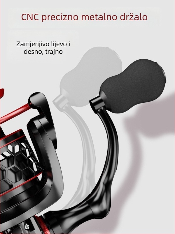 Špin kolut s punim metalnim tijelom i špulom za linу, namijenjen dugim bacanjima, model Jqwnjasjk82, King Giant Fin