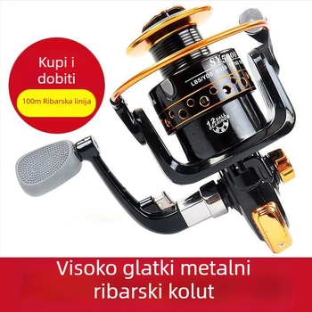 Spinning kolut za ribolov od nehrđajućeg čelika, za morski ribolov, dugi bacaji