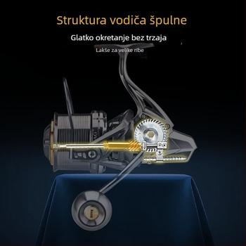 Spinning kolut – duga bacanja, metalna špulja, omjer prijenosa 4,8:1, ručica za lijevu/desnu stranu