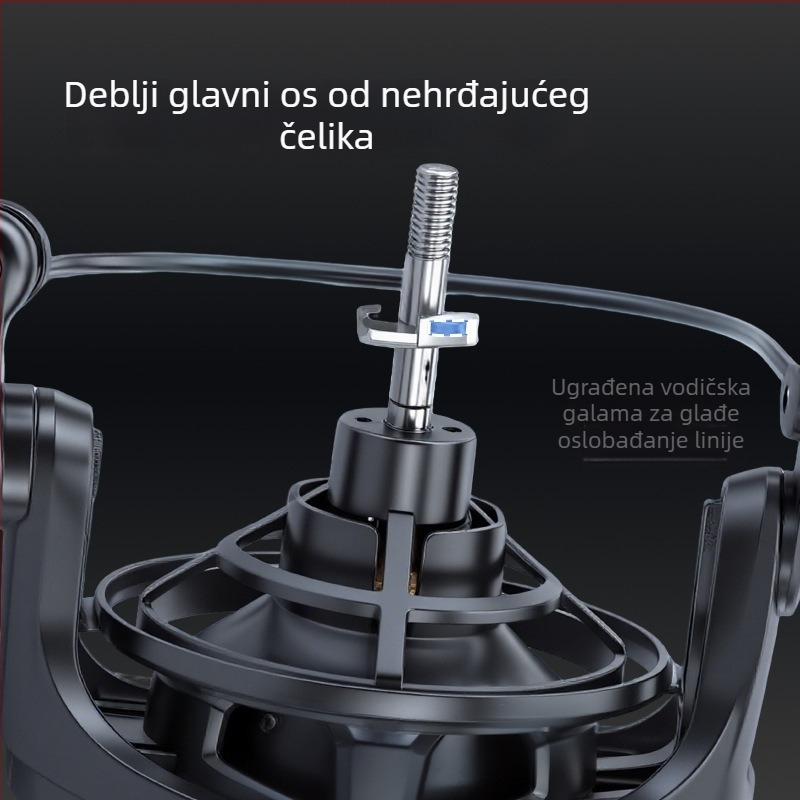 Spinning navijač za dugačke bacanja – metalni plitki bubanj, anti-korozijski za morski ribolov