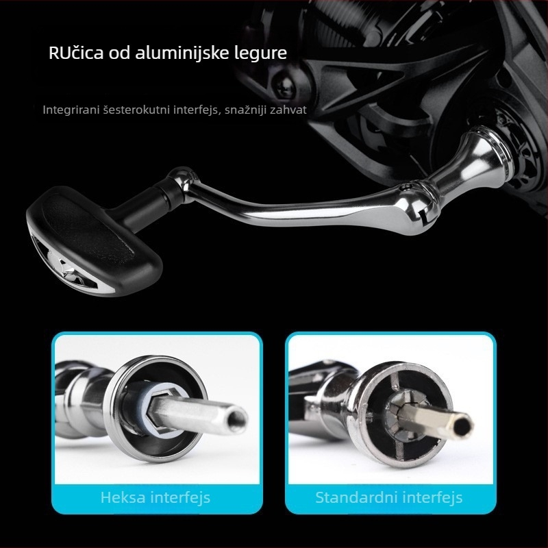 Blue Boat spinnig rolna za ribolov – dugi hod model, potpuno metalna kućišta, zamjenjiva ručka lijevo/desno, omjer prijenosa 4.8:1